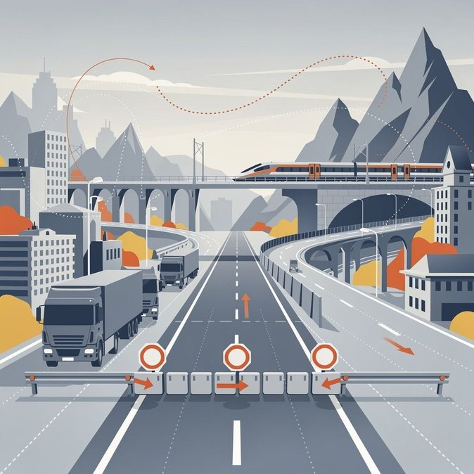 Verbot für Schwerlastverkehr auf Alpenrouten: Turiner Präfekt verschärft Festivalbeschränkungen