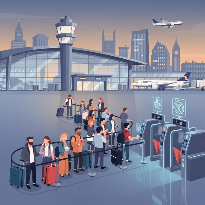 Les compagnies aériennes alertent : le système européen d’empreintes digitales pourrait semer le chaos cet été pour les voyageurs britanniques