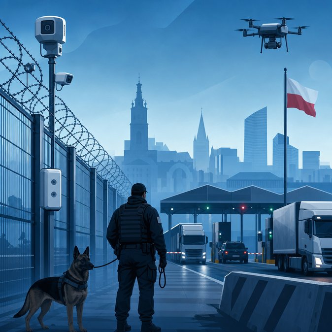 High-tech cameras, sensor fences and sniffer dogs secure Poland’s 200 km frontier with Russia