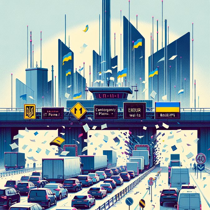 Ukrainian Checkpoints into Poland Flowing Freely—But One IT Glitch Can Upend Schedules