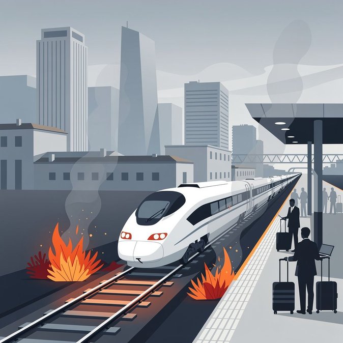 Incendies provoquent une interruption d'une heure sur la ligne à grande vitesse Madrid-Barcelone AVE
