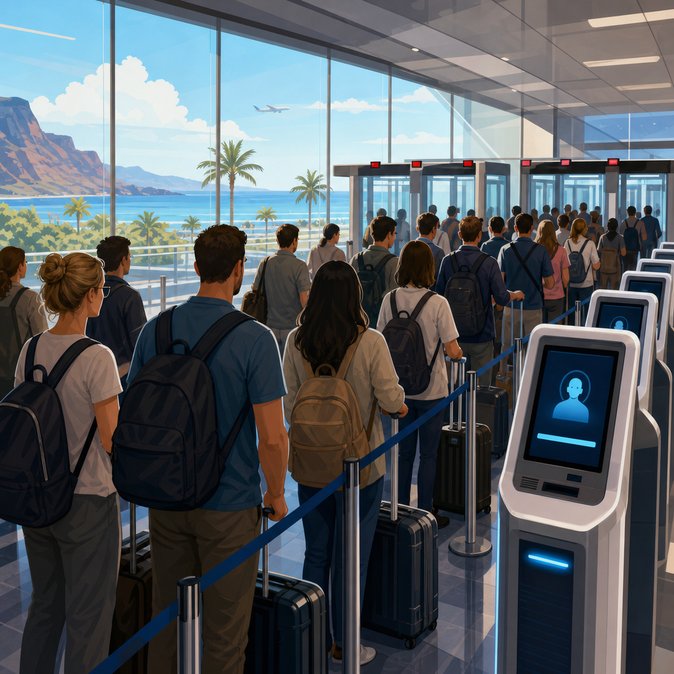 Biometric Entry/Exit System sparks three-hour queues for non-EU travellers at Gran Canaria Airport