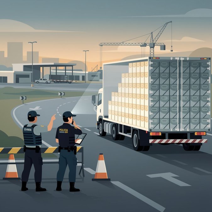 Les forces frontalières brésiliennes interceptent un camion transportant 40 000 paquets de cigarettes de contrebande près de la frontière paraguayenne