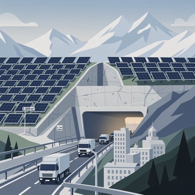 La section suisse du tunnel du Grand-Saint-Bernard va installer 1 000 panneaux solaires