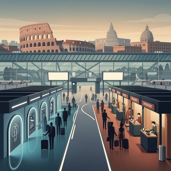 Les aéroports de Fiumicino et Ciampino à Rome envisagent une suspension temporaire du Système d’Entrée/Sortie de l’UE pour éviter les embouteillages estivaux