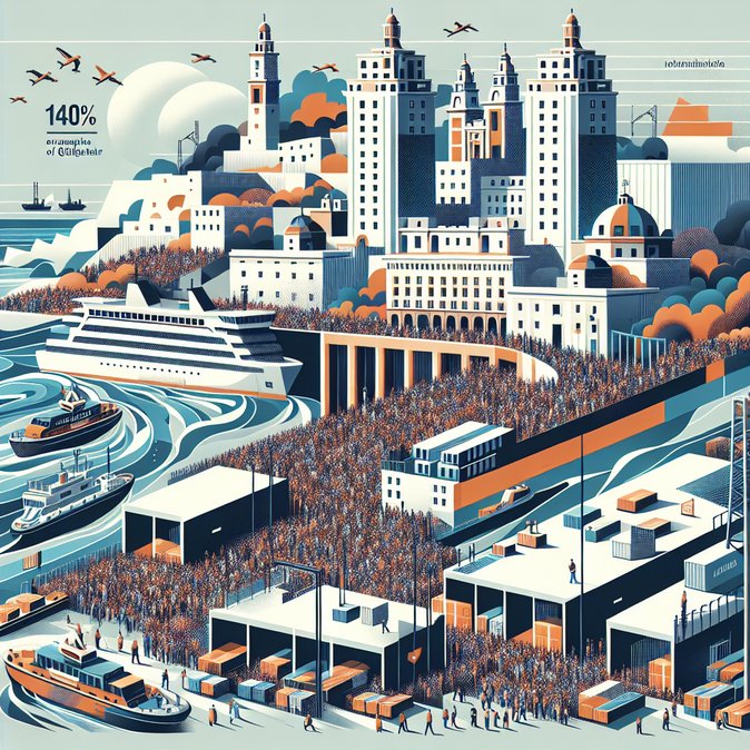 Record influx at Ceuta border strains reception centre, triggers mass transfers to mainland