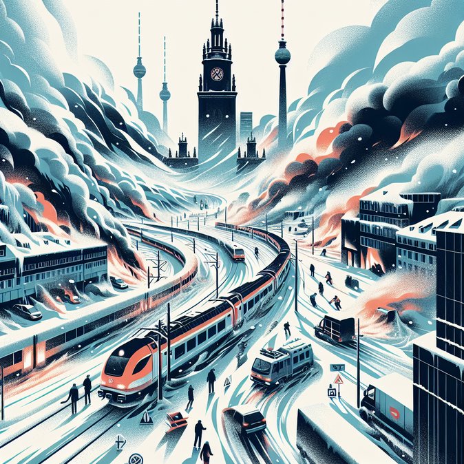 Long-Distance Trains Halted; Three Dead as Storm Elli Paralyzes Northern Germany