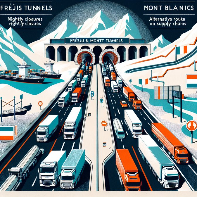 Mont Blanc & Fréjus Tunnel Night Closures Begin 23 February, Disrupting France–Italy Freight