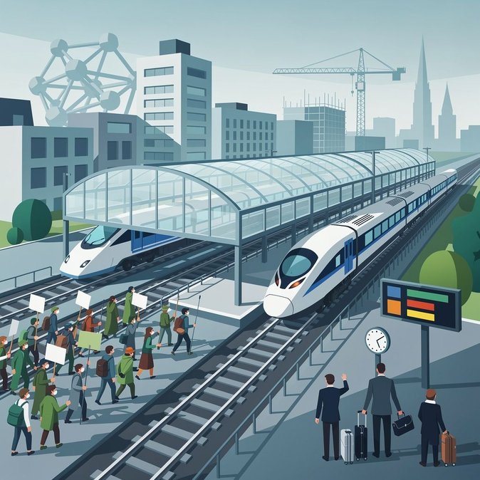 شركة السكك الحديدية البلجيكية تحذر من أعداد استثنائية من الركاب حول بروكسل بسبب تجمع مناخي