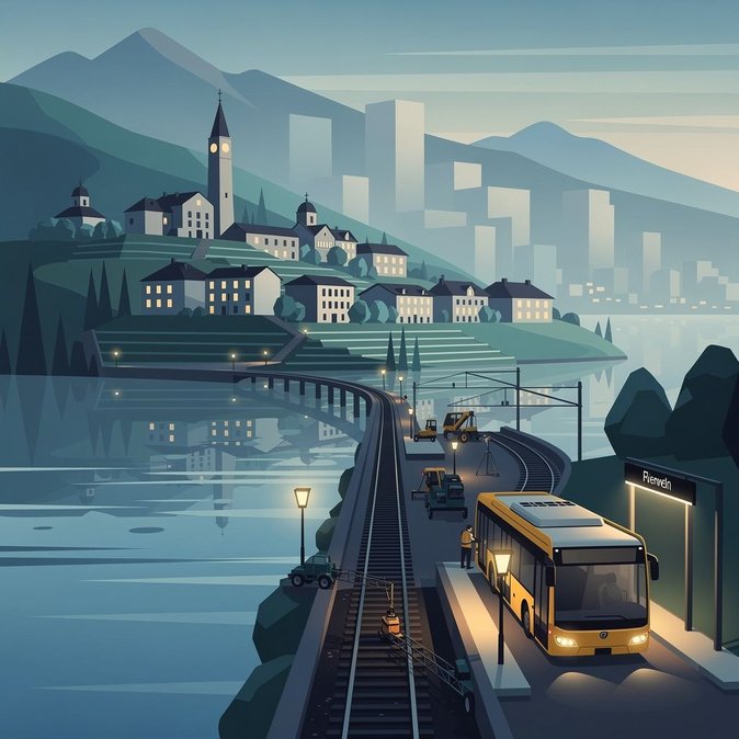 Night-Time Rail Works Disrupt Montreux–Vevey and Simmental Tourist Lines