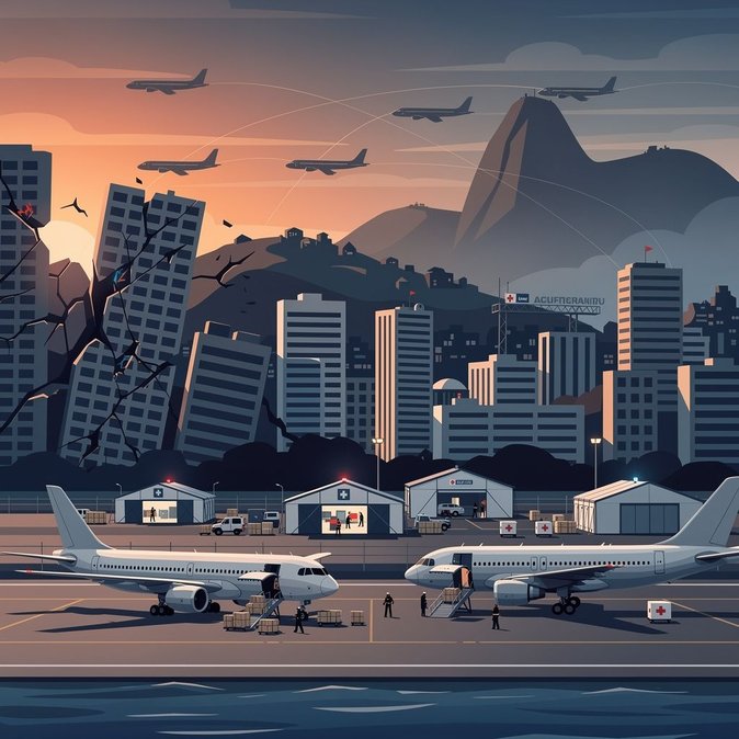 Brazil opens humanitarian air bridge to quake-hit Venezuela; fourth flight with 35 firefighters readied