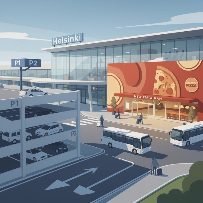El Aeropuerto de Helsinki amplía la zona de restauración y mejora el estacionamiento para facilitar el flujo de pasajeros