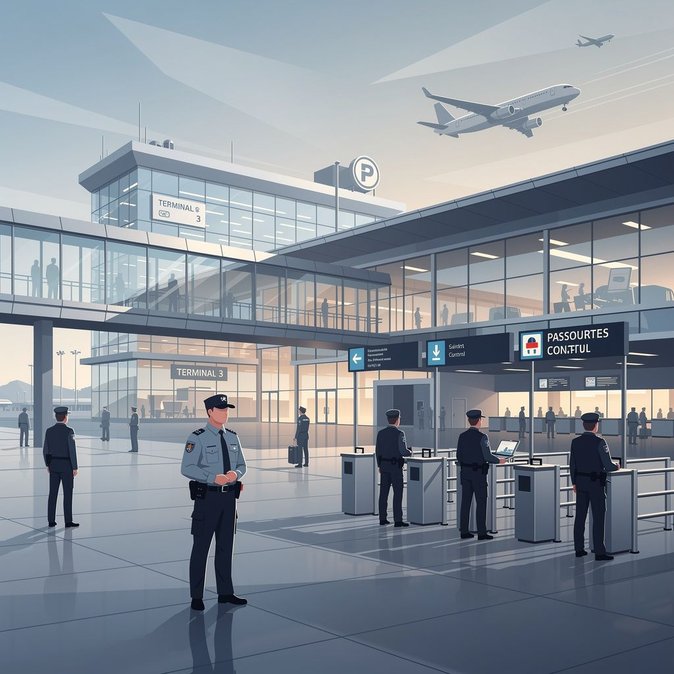 134 nouveaux agents de la police fédérale déployés au nouveau terminal 3 de l’aéroport de Francfort, renforçant la sécurité aux frontières