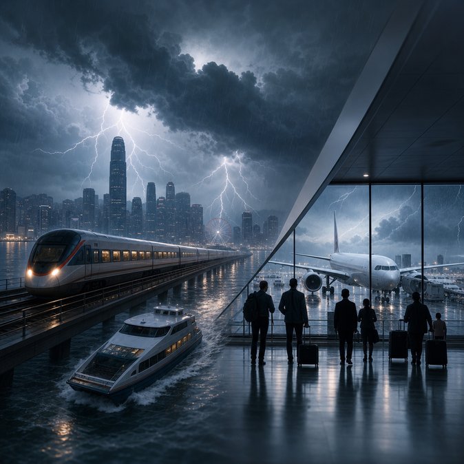 Successive thunderstorm warnings disrupt afternoon flights and cross-boundary travel