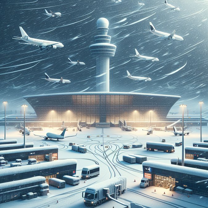Heavy Snow Grounds Over 100 Flights at Frankfurt Airport, Threatening Global Connections