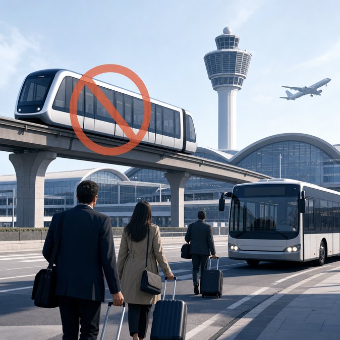 Frankfurt Airport Temporarily Suspends New Sky Line People-Mover