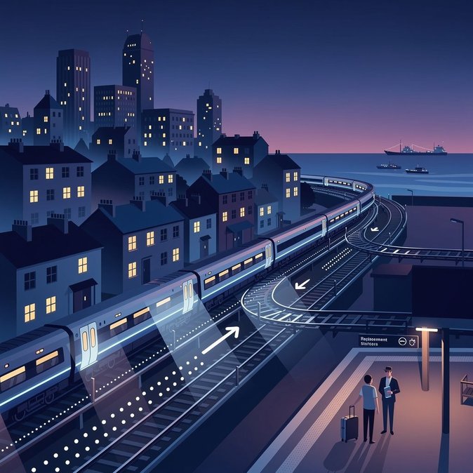 Trabajos de ingeniería nocturnos desvían esta semana los trenes de Southeastern con destino a Dover
