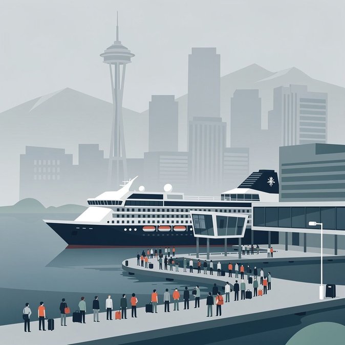 Einwanderungsstau lässt Kreuzfahrtpassagiere stundenlang am Pier in Seattle warten