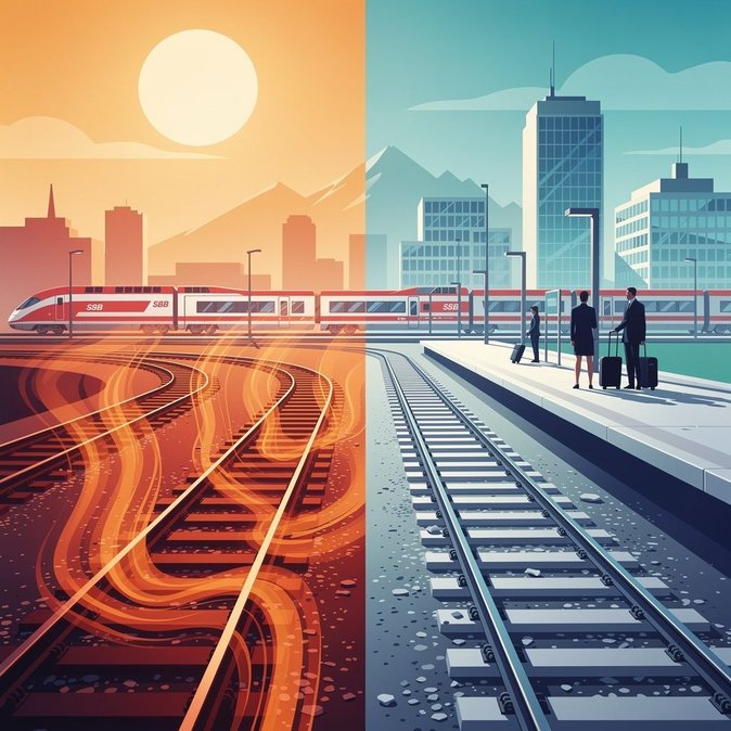 Las vías deformadas por el calor llevan a los Ferrocarriles Federales Suizos a acelerar las mejoras en la infraestructura