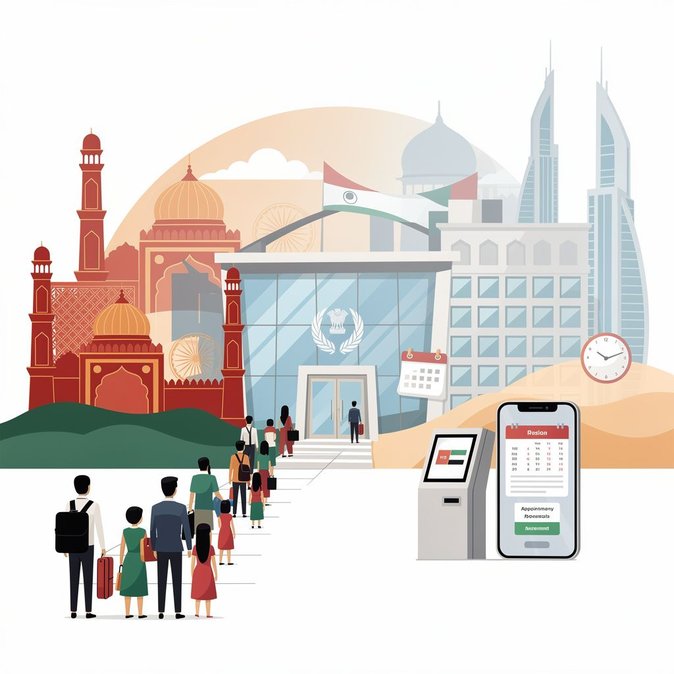 Services de passeport et de visa indiens aux Émirats arabes unis gérés en interne : nouveau portail, limites pour les visites sans rendez-vous et mises en garde aux agents clarifiées