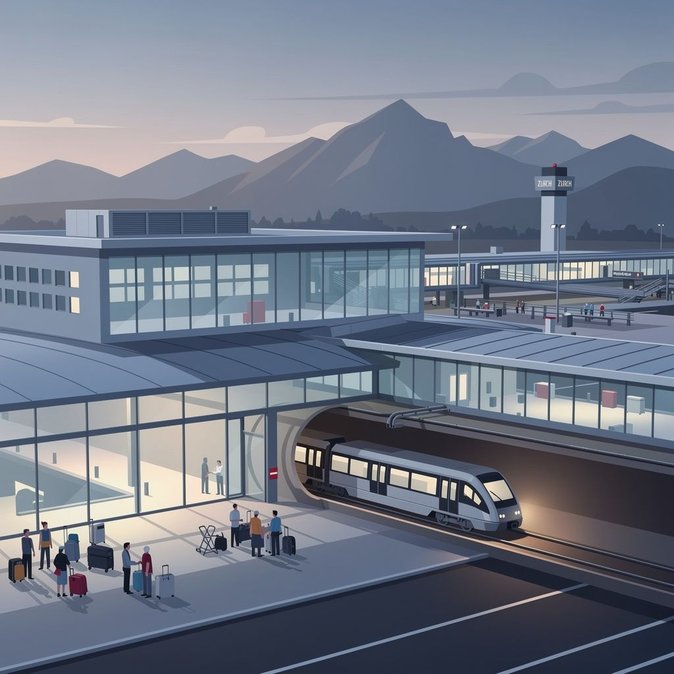 Fallo técnico detiene el Skymetro del Aeropuerto de Zúrich; evacúan a 50 pasajeros