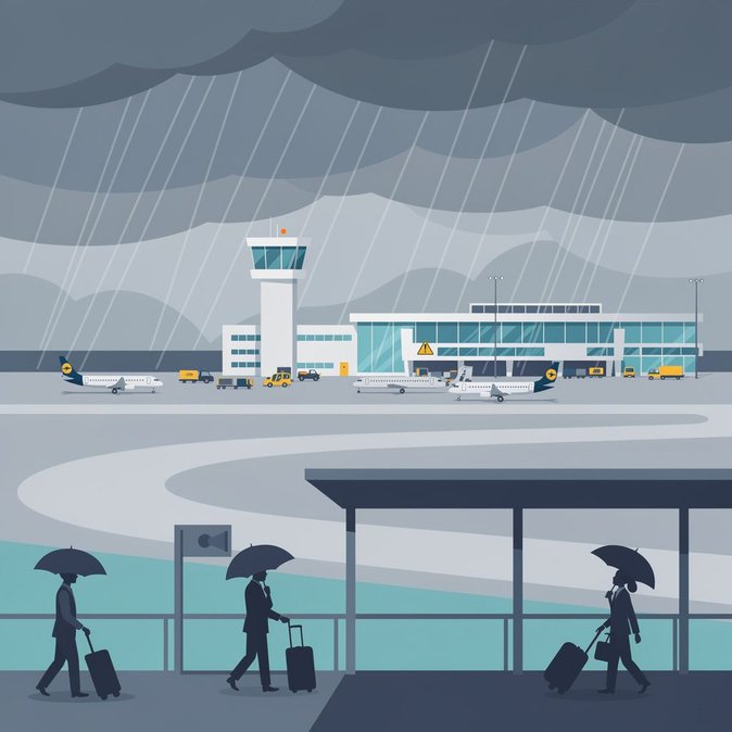 Des orages violents déclenchent une alerte météo jaune et des retards de vols dans les aéroports de Chypre