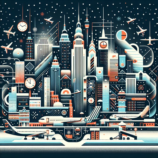 Blizzard Grounds Hundreds of Flights at Major U.S. Hubs