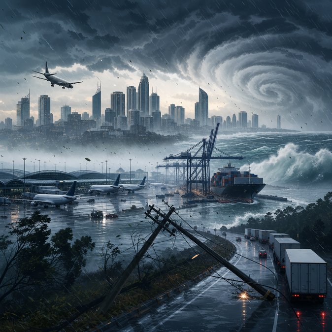 Severe Storm Grounds Flights and Disrupts Supply Chains across Western Australia