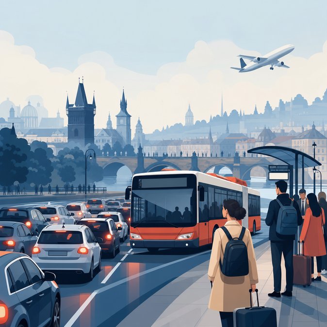 Heavy Road Traffic Causes Prague Bus Delays, Disrupting Friday Commuter Flows
