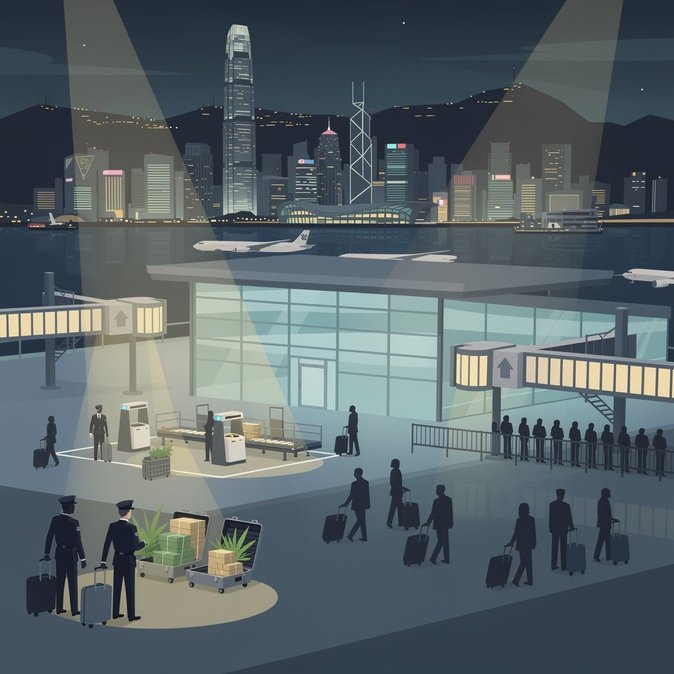 Les douanes saisissent pour 2,26 millions de HK$ de cannabis à l'aéroport international de Hong Kong et renforcent le contrôle des passagers selon les risques