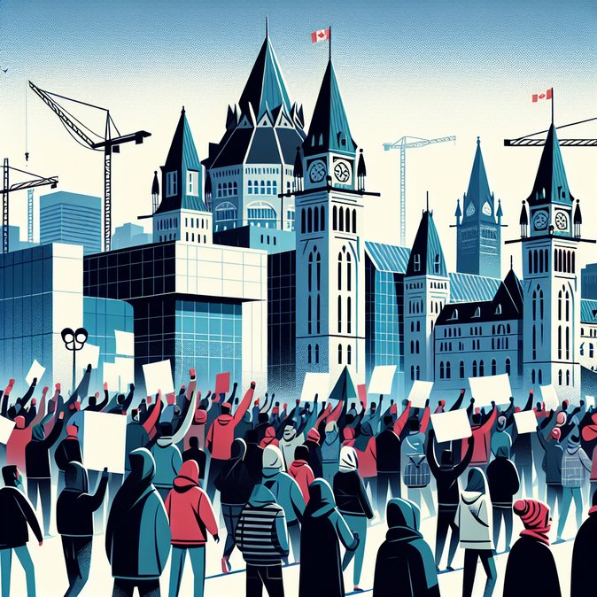 Hundreds Rally on Parliament Hill Against Lower Immigration Targets and Program Pauses