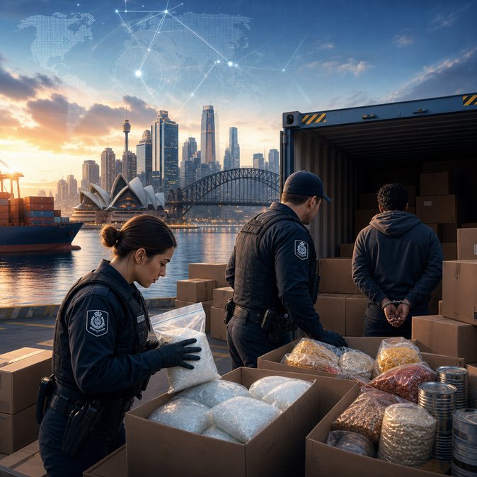 Australian Border Force Intercepts 166 kg of Pseudoephedrine, Arrests Indian National in Sydney