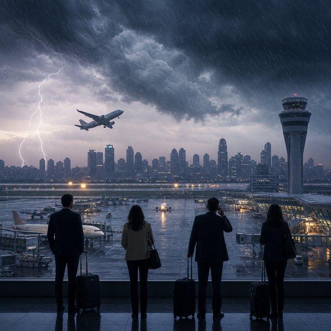 Delhi Thunderstorms Trigger Travel Advisories from Airport and Airlines