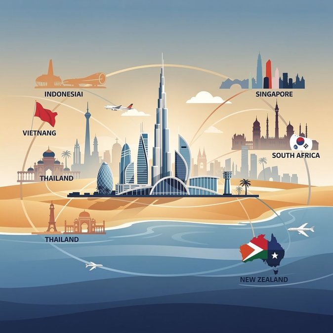 Emiratos Árabes Unidos amplía el programa de entrada rápida a seis nuevas nacionalidades y seis residencias adicionales