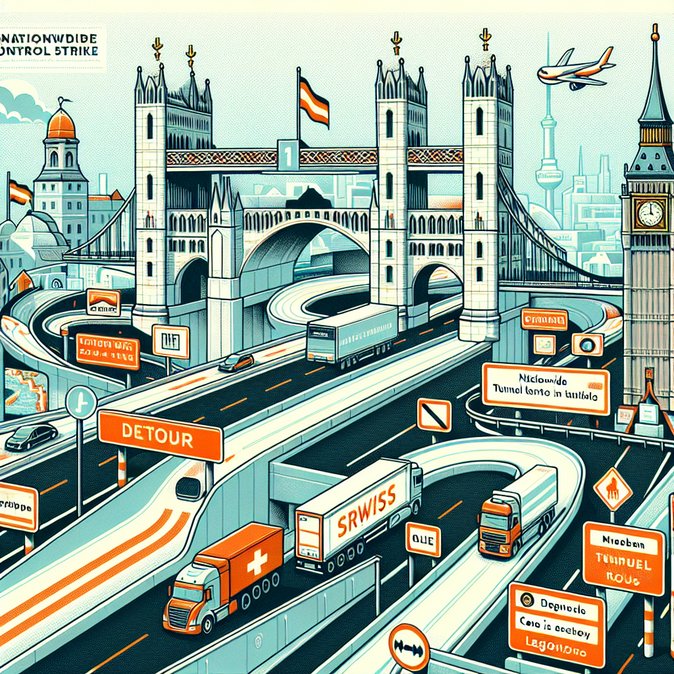 German Autobahn tunnel strike diverts Swiss freight and commuters