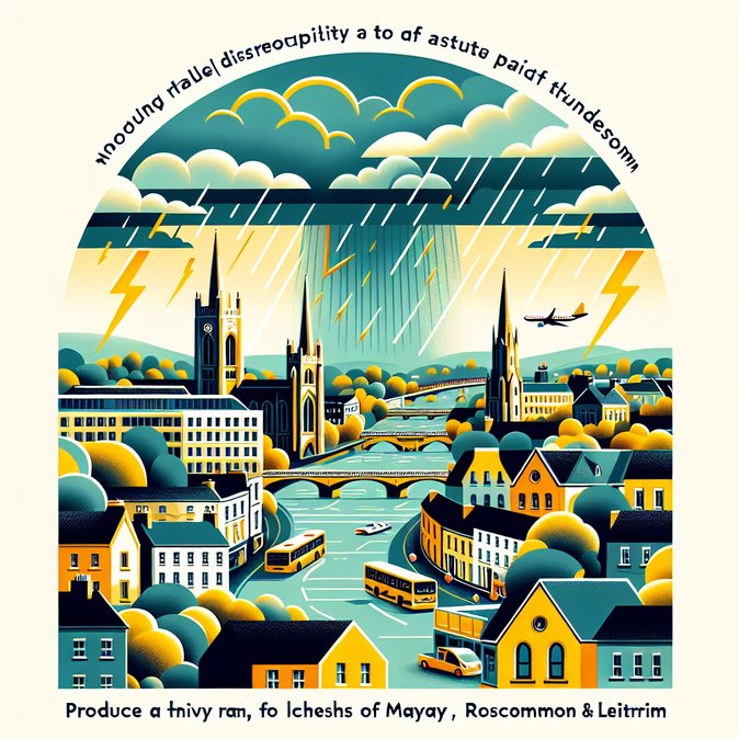 Met Éireann issues Status Yellow thunderstorm alert for four western counties