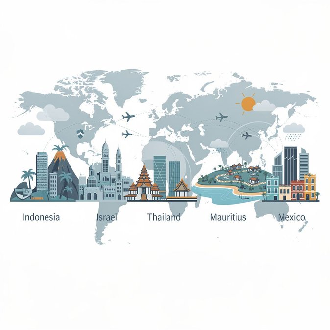 Smartraveller met à jour ses conseils pour l’Indonésie, Israël, la Thaïlande, l’Île Maurice et le Mexique