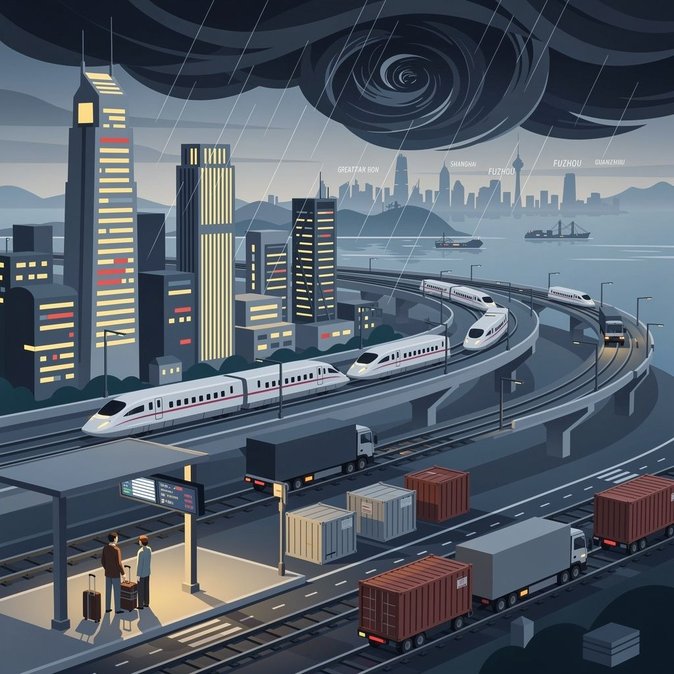 Suspenden los enlaces de tren de alta velocidad entre Hong Kong y China continental ante la llegada del tifón Bavi
