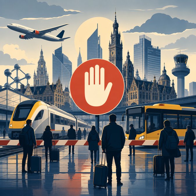 Nationwide Belgian Strike Disrupts Flights, Trains and Border Services on 31 May