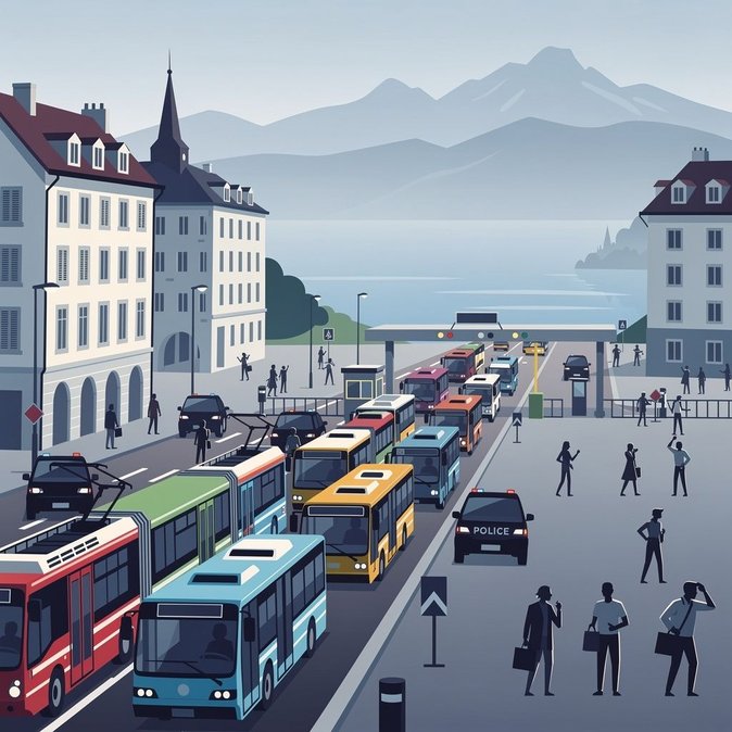 Geneva’s Public Transport Cuts 30 Vehicles as G7 Security Chokes Cross-Border Traffic