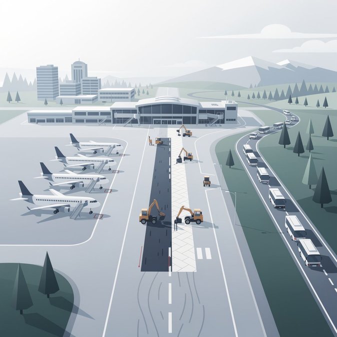 L’aéroport de Kuusamo ferme la piste 12/30 pour des réparations urgentes en journée
