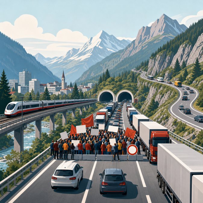 Protest shuts Brenner motorway between Germany and Italy for eight hours