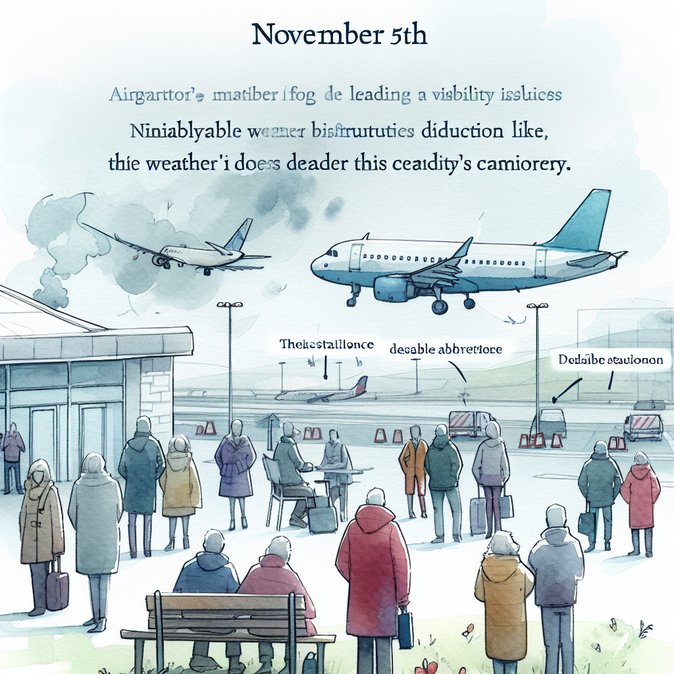 Dense fog grounds flights at Aberdeen Airport, disrupting UK domestic and international connections