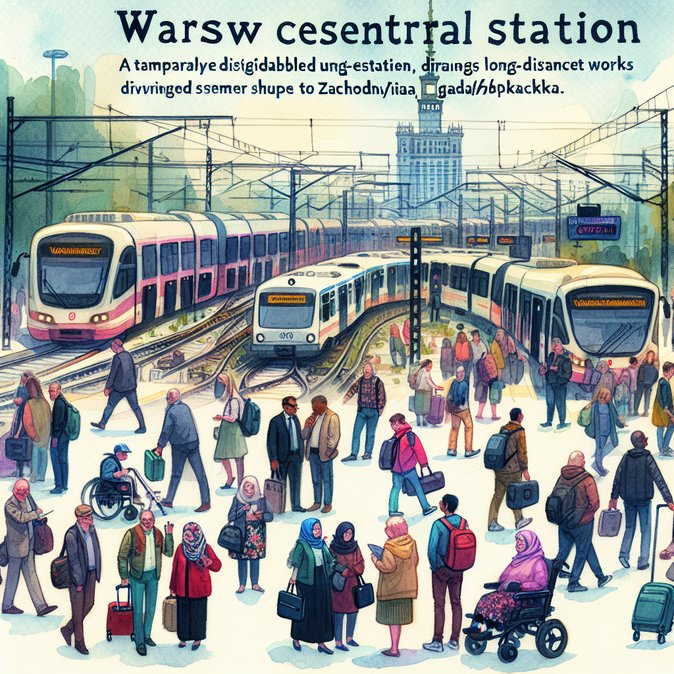 Warsaw Central Station shuts for eight-day track works, severing rail link to Chopin Airport