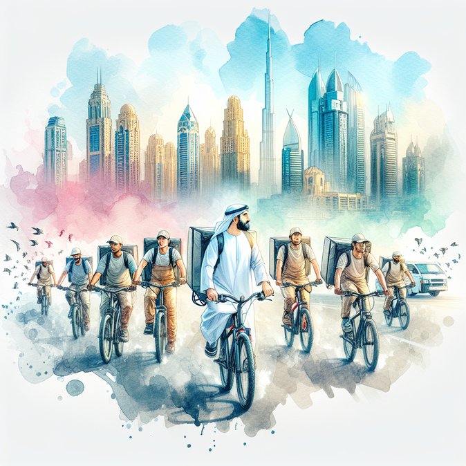 UAE Imposes New Lane Restrictions on Delivery Riders to Curb Road Risks