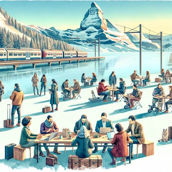 Tourism Boards Team Up to Market Switzerland’s Frozen-Lake Magic to Remote-Work Nomads