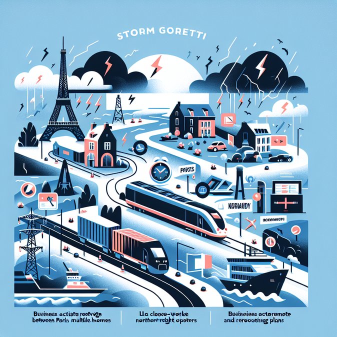 Storm Goretti paralyzes Paris-Normandy rail corridor and ports, forcing companies to activate contingency plans