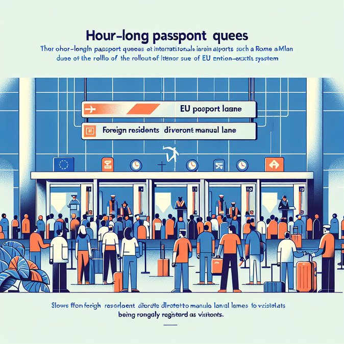 إيطاليا تطبق نظام الدخول والخروج الأوروبي، وطوابير طويلة في المطارات الكبرى