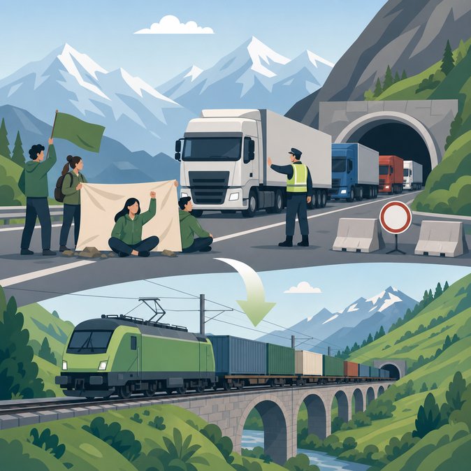 Brenner Pass reopens after anti-traffic protest turns back 200 trucks