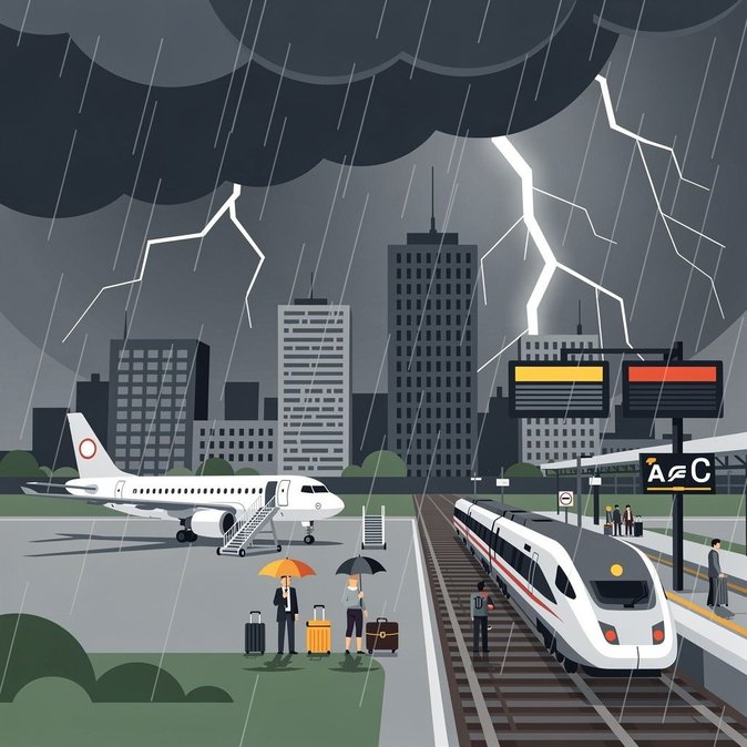 Frankfurt & Rhein-Main brace for ‘weather roller-coaster’: DWD warns of storms that could disrupt flights and rail